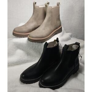 Dolce Vita Chelsea Leigha Boot Lightweight Ankle 1.25" Heel New Black